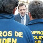 El presidente del PP, Mariano Rajoy, ayer en Sevilla