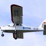 Avión equipado con el prototipo de la UC3M y AXTER.