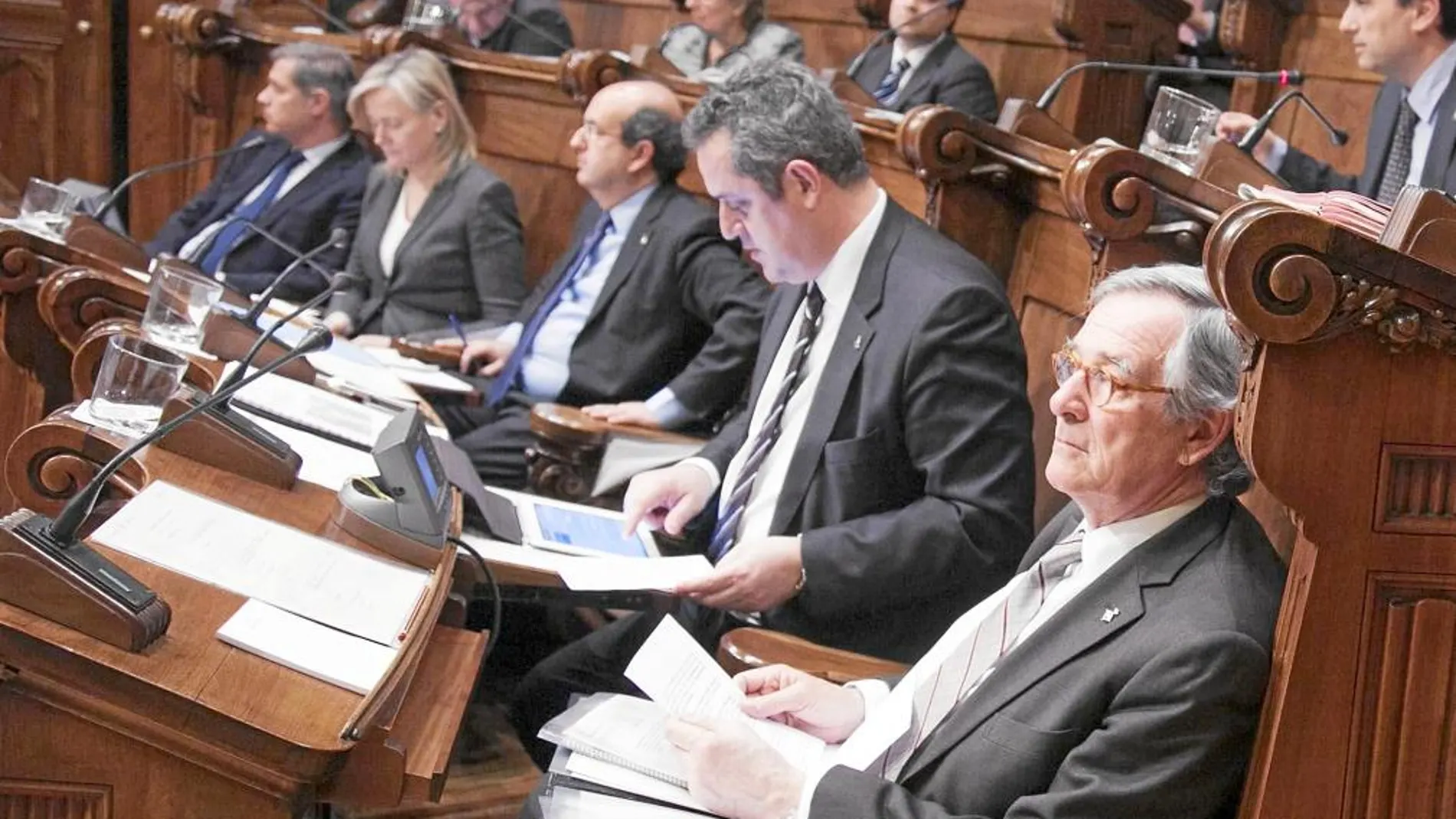 El alcalde de Barcelona en un pleno del Ayuntamiento celebrado el pasado mes de marzo