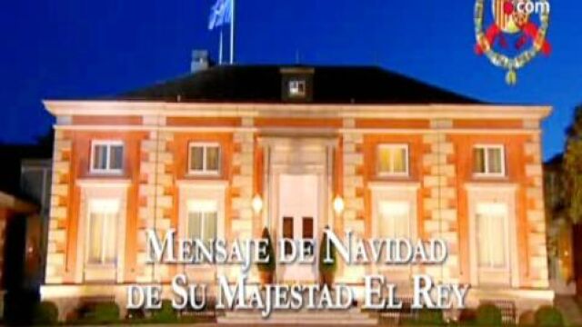 Imagen del comienzo del discurso del Rey retransmitido por ETB