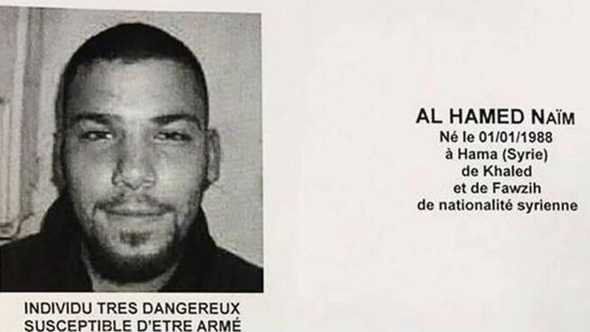 Naim al Hamed, en busca y captura, sospechoso de haber participado en el atentado contra el aeropuerto de Bruselas