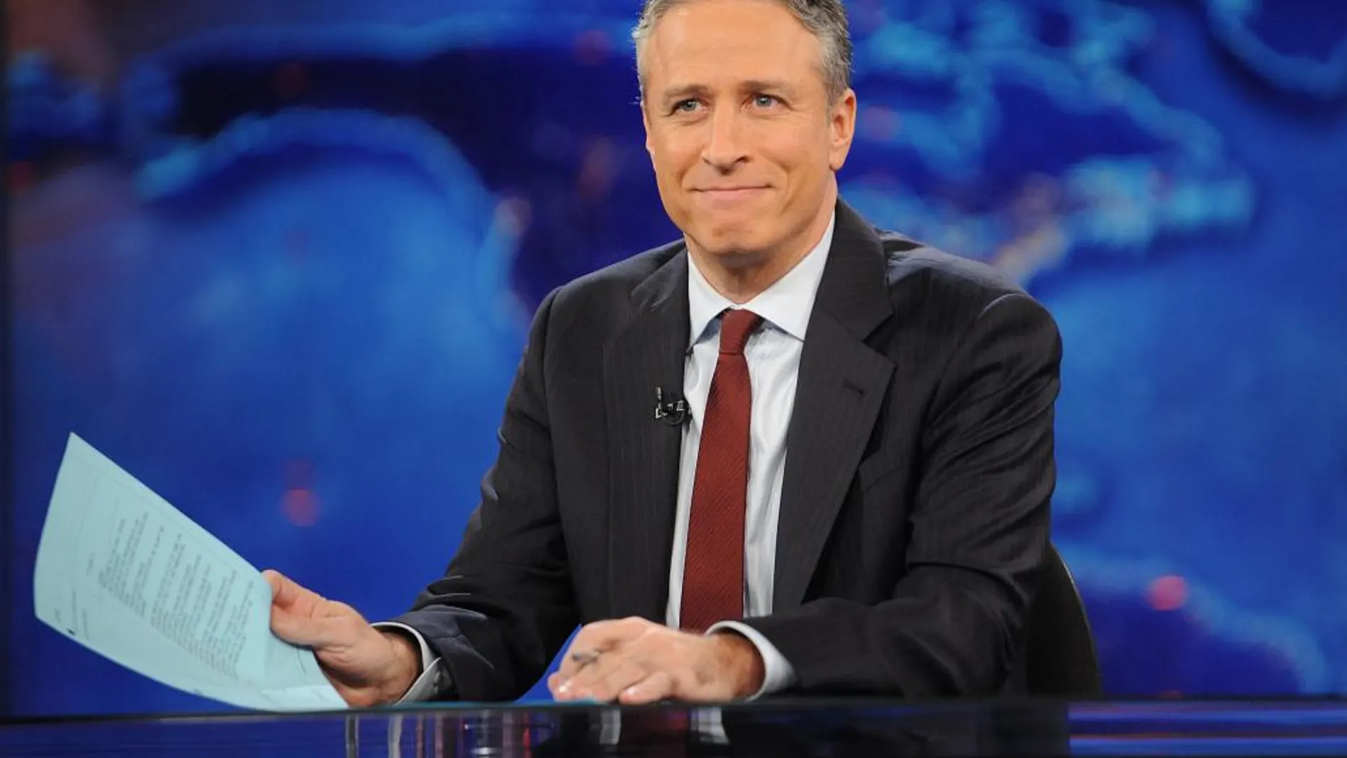 Jon Stewart durante la emisión del programa "The Daily Show with Jon Stewart"en 2011