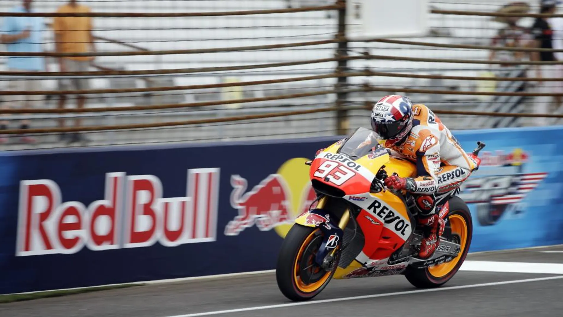 El español Marc Marquez, durante la carrera