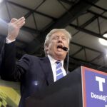 Donald Trump durante un acto de campaña en Richmond