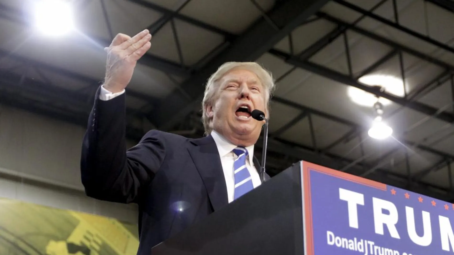 Donald Trump durante un acto de campaña en Richmond