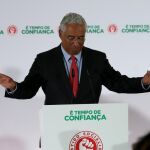 El líder del Partido Socialista, Antonio Costa, durante la noche electoral del pasado domingo
