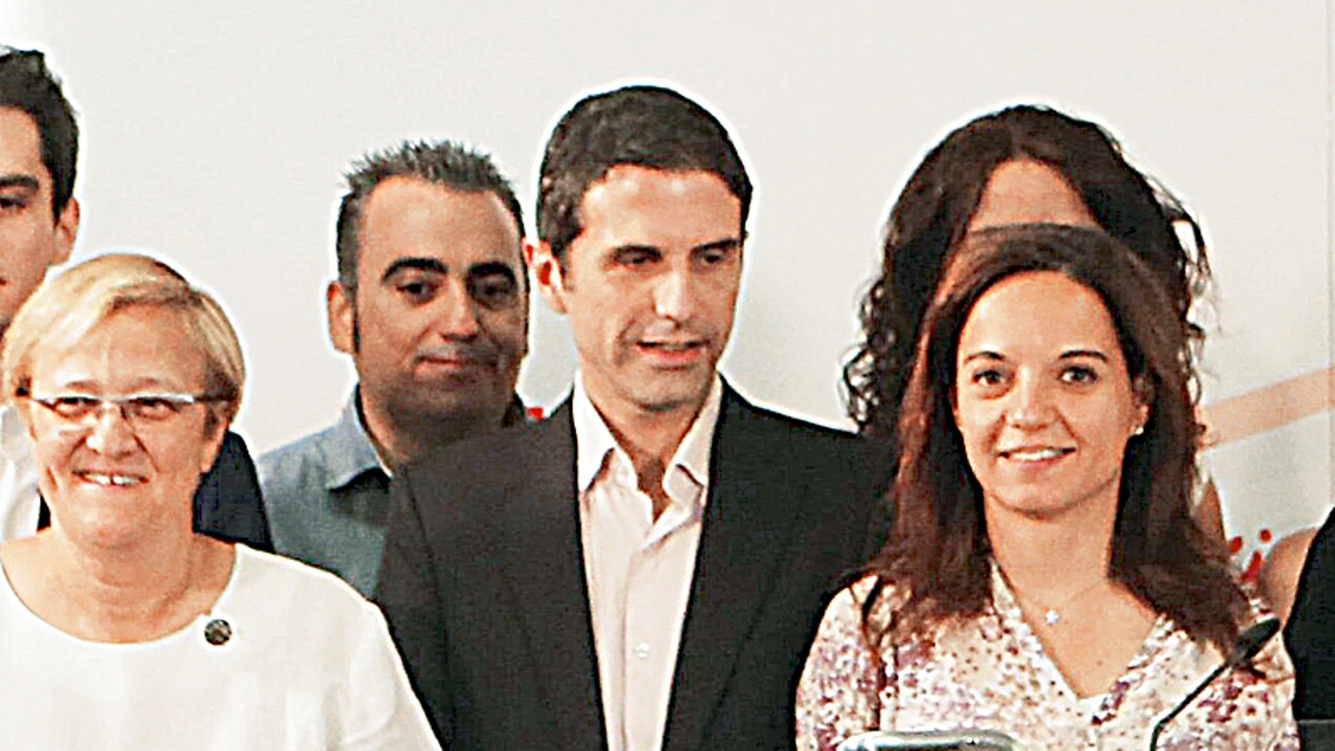 Javier Corpa, primero por la izquierda