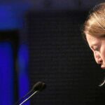 La portavoz de la Generalitat, Neus Munté, ayer, durante la rueda de prensa que ofreció al término de la reunión del gobierno catalán