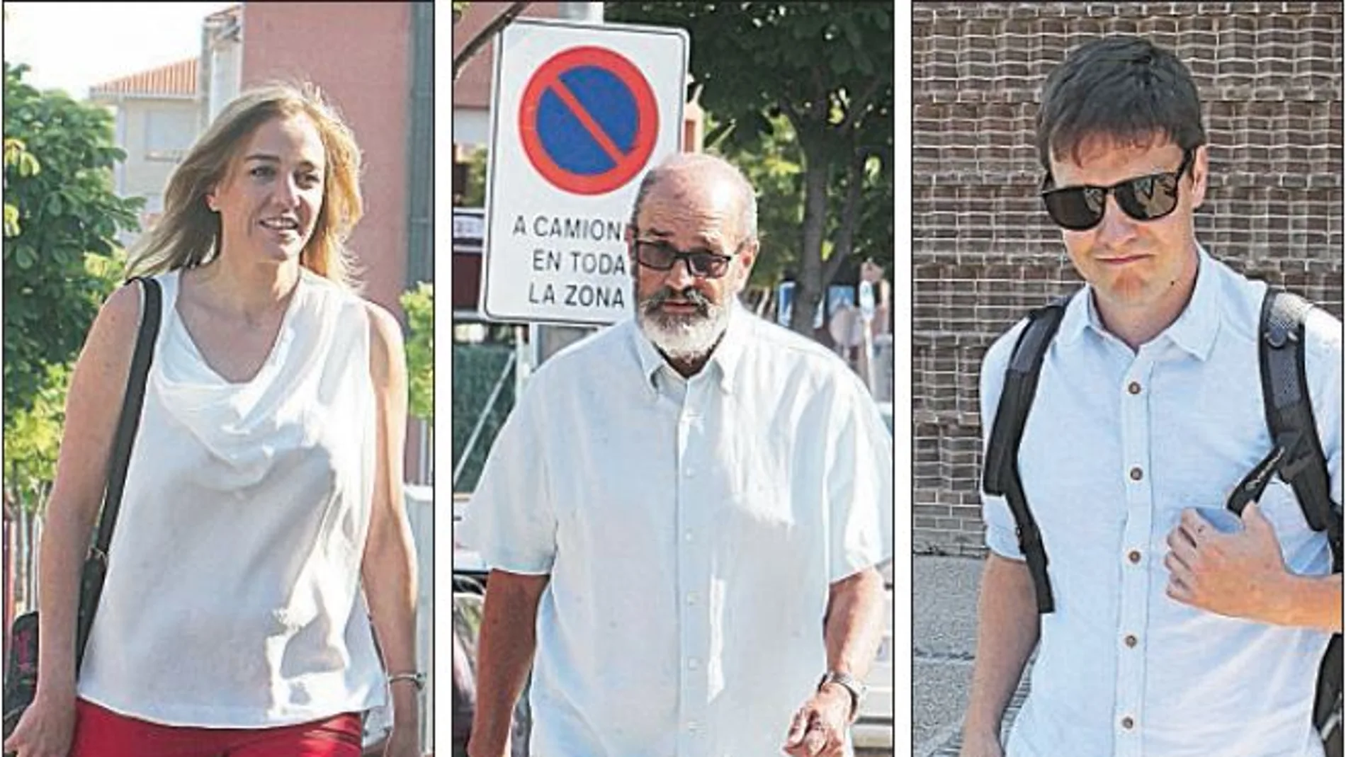 Tania Sánchez dijo llegar «tranquilísima» a su declaración. Raúl Sánchez, padre de Tania y Héctor, también acudió a la cita judicial. Héctor Sánchez no quiso hablar a la salida del juzgado