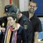 Alegria, presunto cabecilla de Udalbiltza, en la primera sesión del juicio el pasado julio junto a Mirian Campos, que resultó absuelta ese día