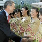 El alcalde, Alberto Ruiz- Gallardón visitó ayer el pabellón de Madrid en la Exposición Universal de Shanghai