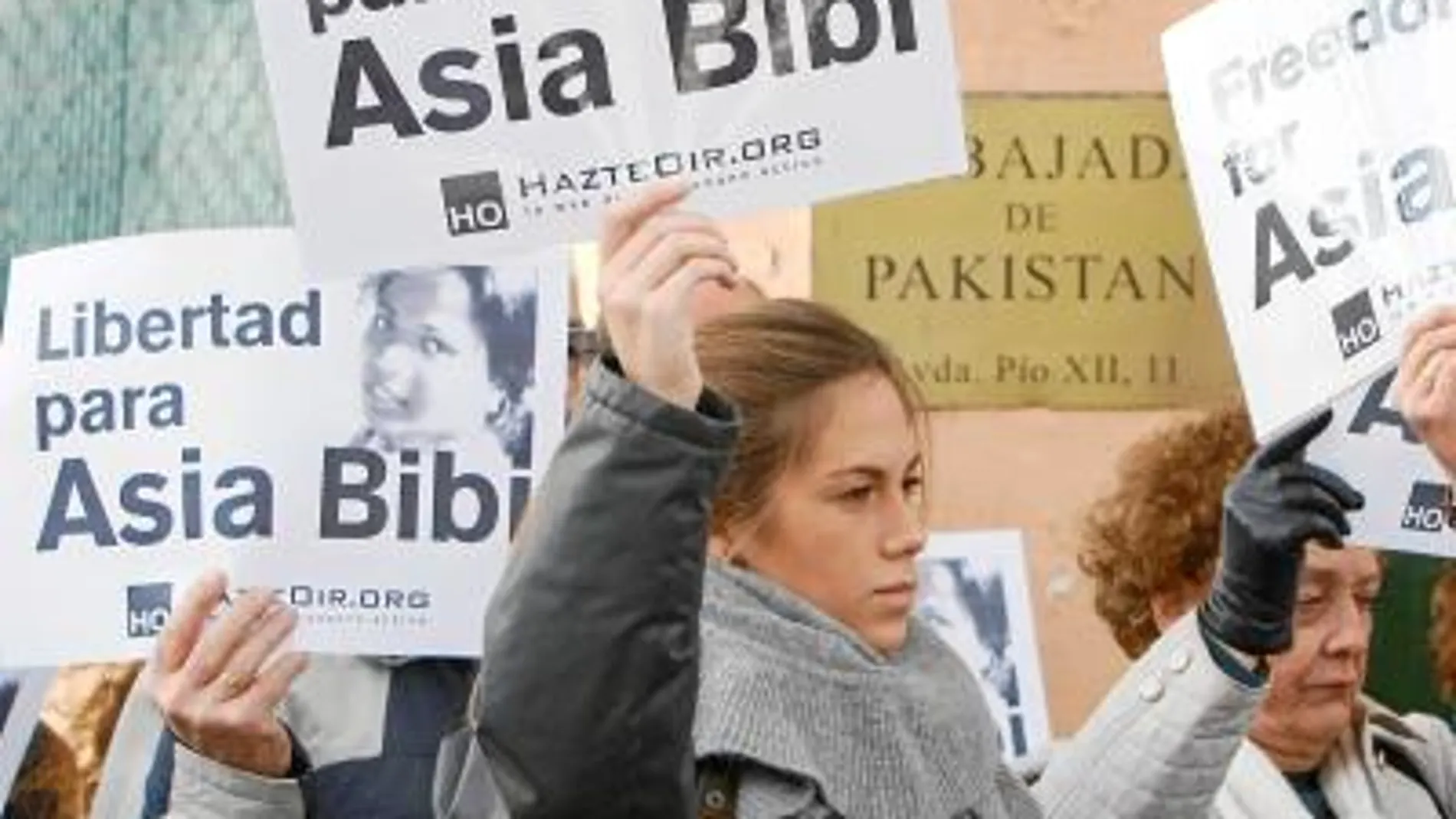 Cientos de personas se manifestaron en Madrid, frente a la Embajada de Pakistán, el pasado 1 de diciembre para reclamar la libertad de Asia Bibi