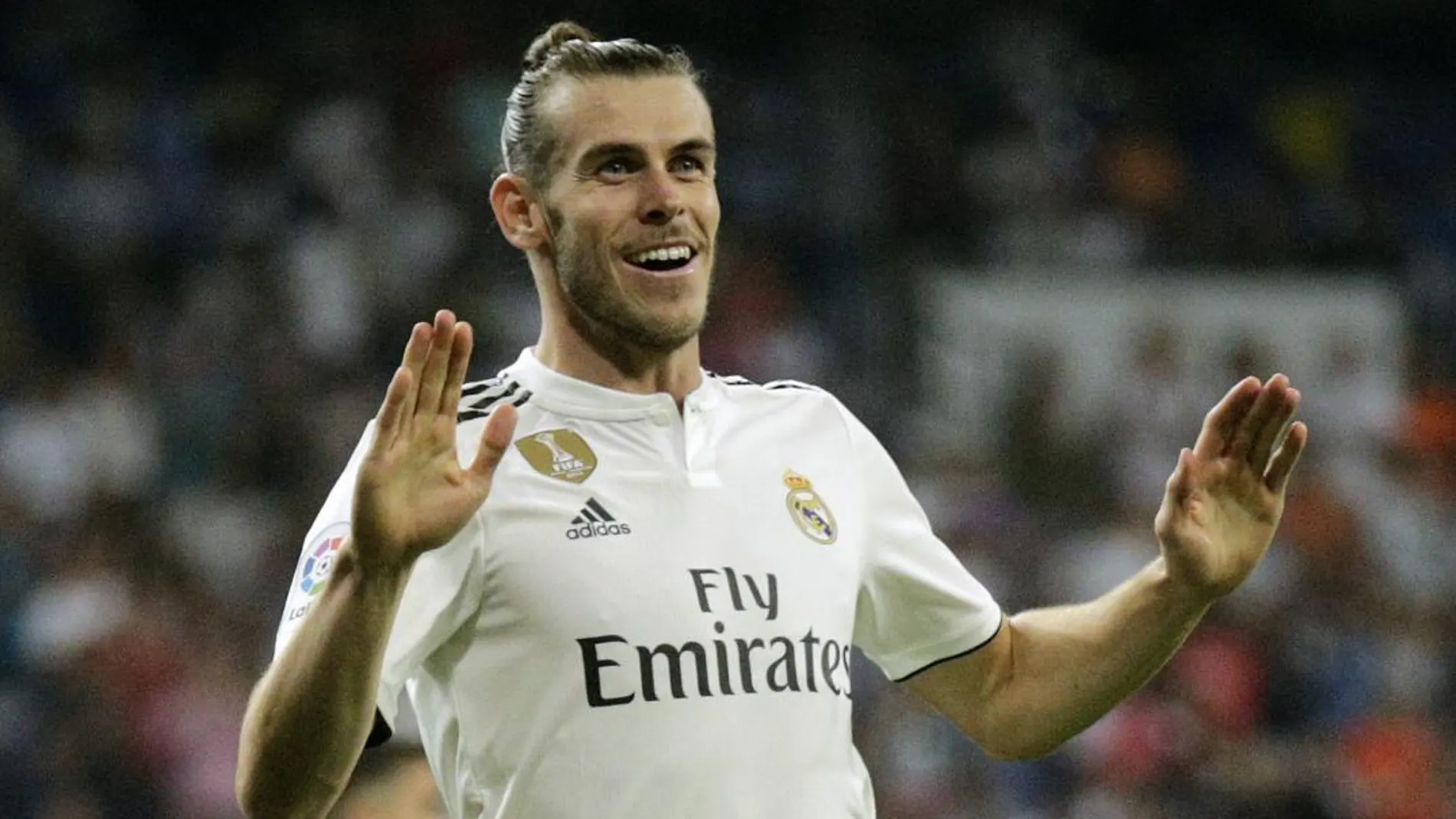 Bale celebra uno de los goles anotados el pasado fin de semana ante el Getafe / Ap