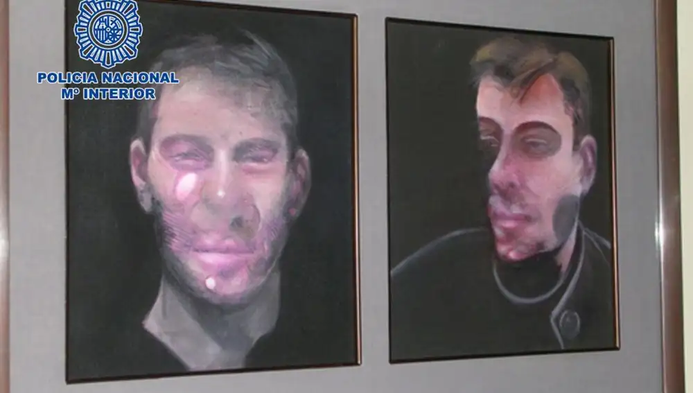 Dos de los cinco retratos de Bacon robados en Madrid