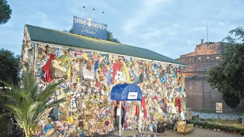 El hotel de la basura del mar