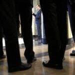 El presidente del Gobierno, Mariano Rajoy, tras su reunión con Albert Rivera
