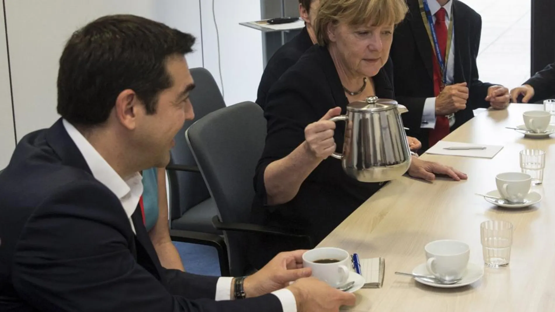 Alexis Tsipras y Angela Merkel durante la cumbre de esta semana en Bruselas.