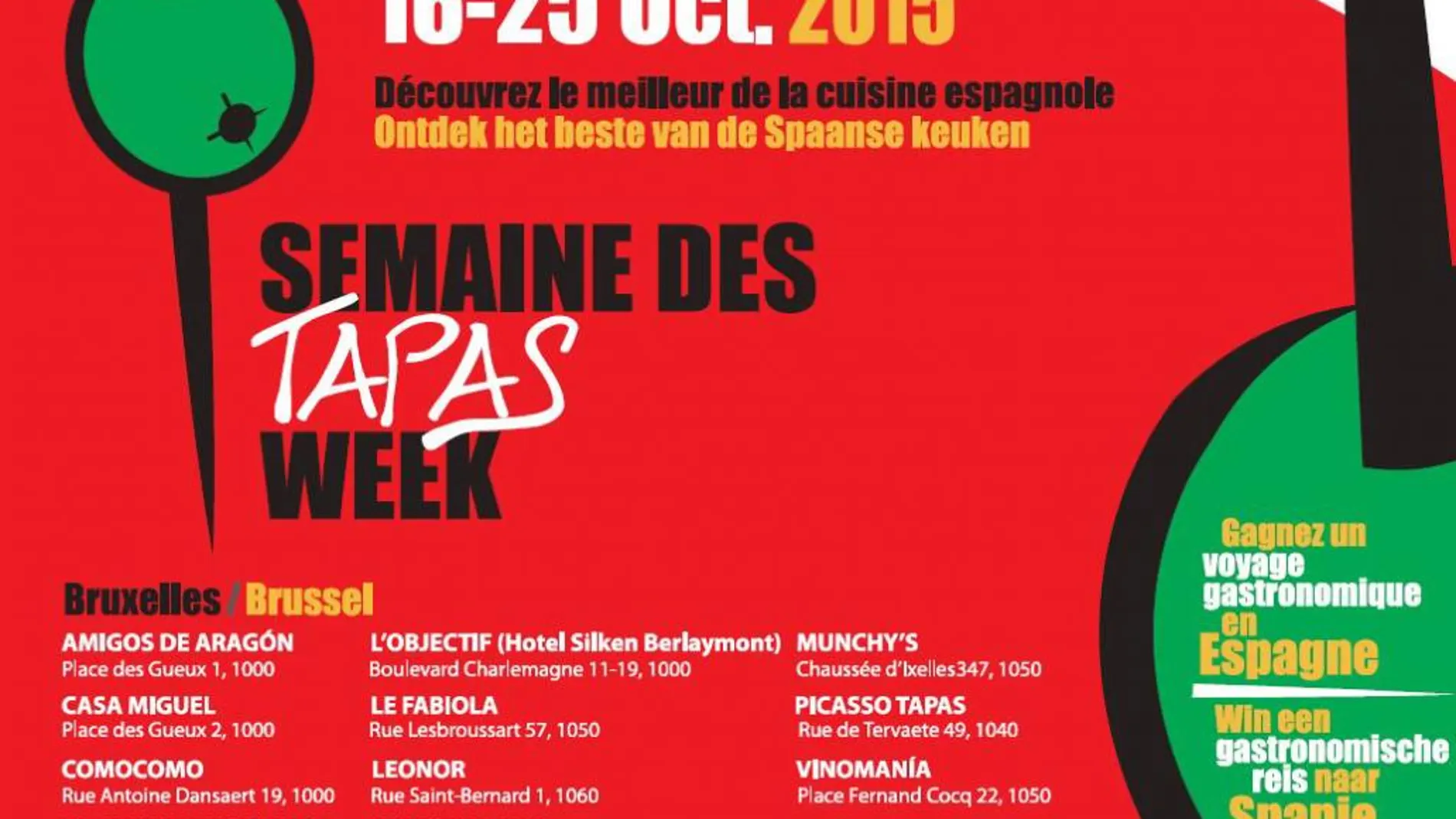 Cartel que promociona la Feria en Bruselas