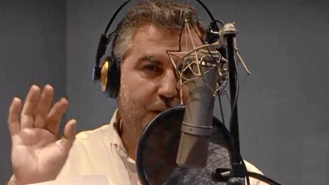 El periodista, durante la grabación de la ficción que ha escrito y dirigido y en el que ha colaborado el equipo técnico y los profesionales de Onda Cero