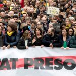 Imagen de la manifestación convocada por la ANC el pasado mes de marzo en protesta por la detención en Alemania del expresidente de la Generalitat Carles Puigdemont / EFE/Marta Pérez
