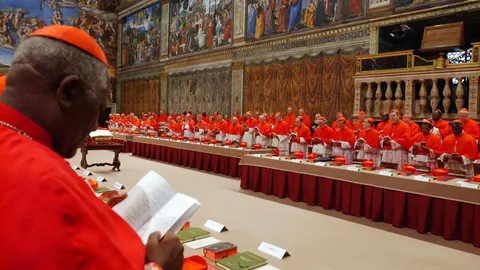 Imagen de archivo de 18 de abril de 2005 del Cónclave tras la muerte de Juan Pablo II