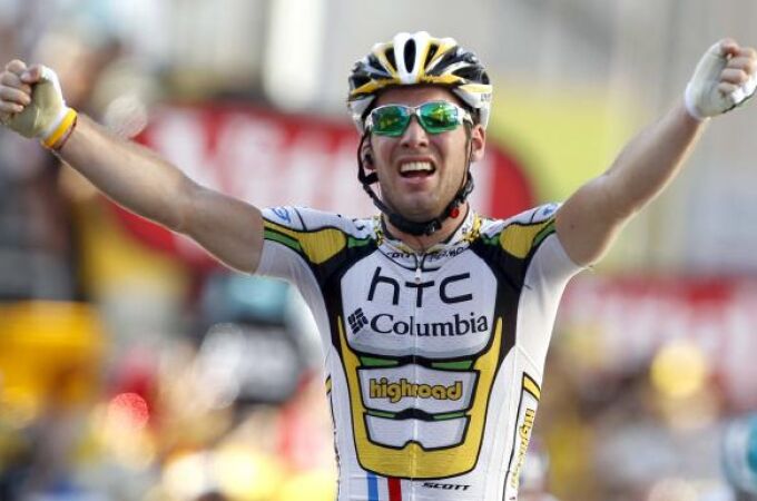 Mark Cavendish celebra su tercer triunfo en este Tour