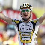 Mark Cavendish celebra su tercer triunfo en este Tour