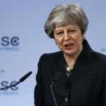 May, durante su intervención en la Conferencia de Seguridad de Múnich (MSC)