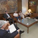 El presidente Herrera y Rosa Valdeón se reúnen con Aparicio, Hernández y Prieto, en el marco del Diálogo Social