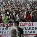  Manifestación en Atenas contra aprobación de medidas