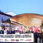 Cientos de trabajadores del sector bancario se manifestaron la pasada semana en Valladolid en defensa de sus empleos
