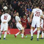 Momento del partido entre el Liverpool y Roma / Ap