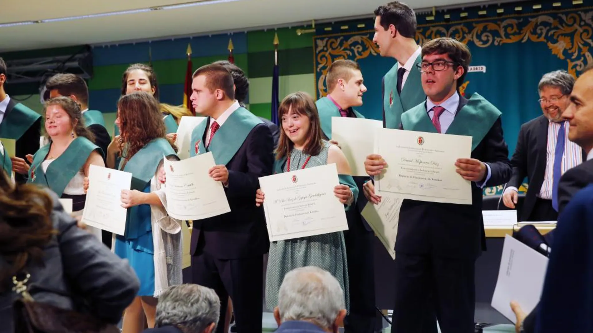 Un grupo de alumnos con discapacidad mental se gradúan en la Universidad Autónoma de Madrid