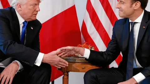 Donald Trump y Emmanuel Macron, en una imagen de archivo
