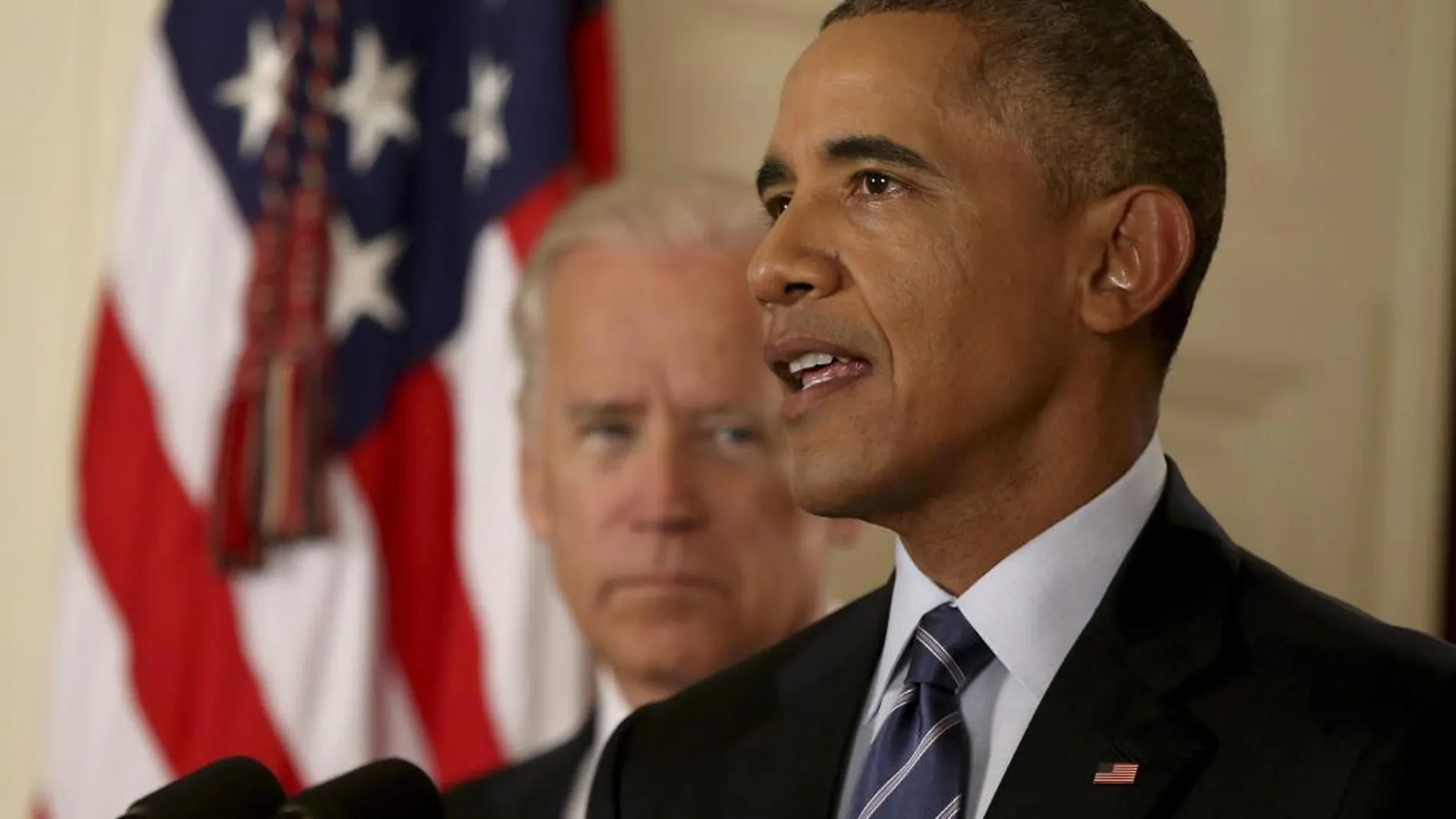 Obama, durante su comparecencia ante los medios en la Casa Blanca, hoy, 14 de julio de 2015, en Washington (EEUU).