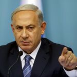 Benjamin Netanyahu, durante la comparencia ante la prensa