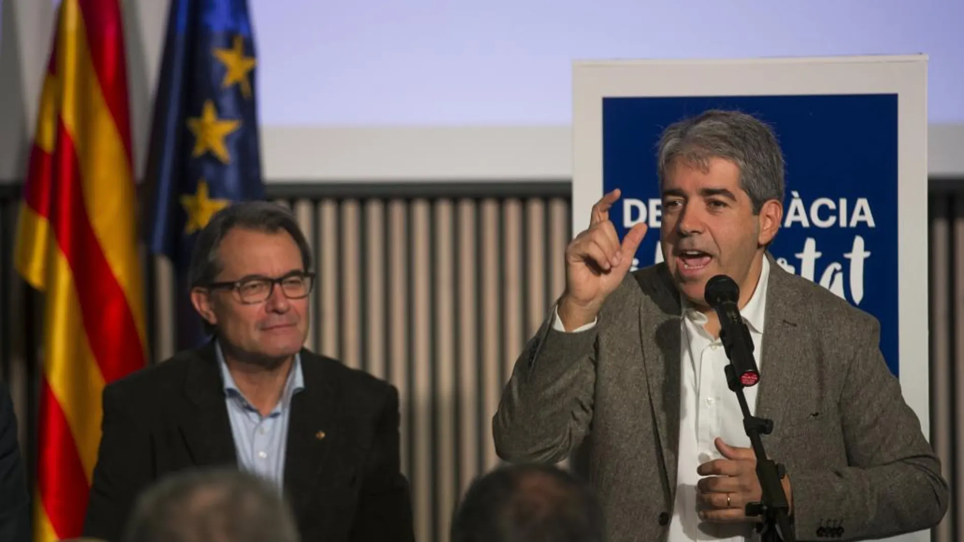 Francesc Homs, durante la presentación de la candidatura de Democràcia i Llibertat.