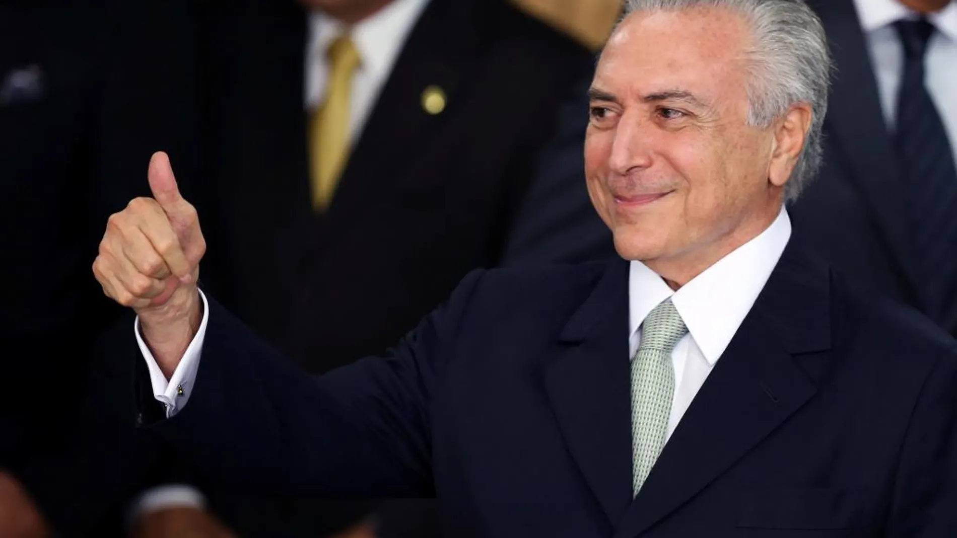 El presidente interino de Brasil, Michel Temer en su primer pronunciamiento tras sustituir a Dilma Rousseff