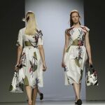 Desfile de las creaciones de Juan Vidal en la última jornada de los diseñadores veteranos de la Mercedes Benz FashionWeek Madrid (MBFWM) que presenta la moda de la primavera-verano de 2016.