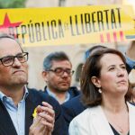 El president Quim Torra y la presidenta de la ANC, Elisenda Paluzie, en un encuentro reciente. / Efe
