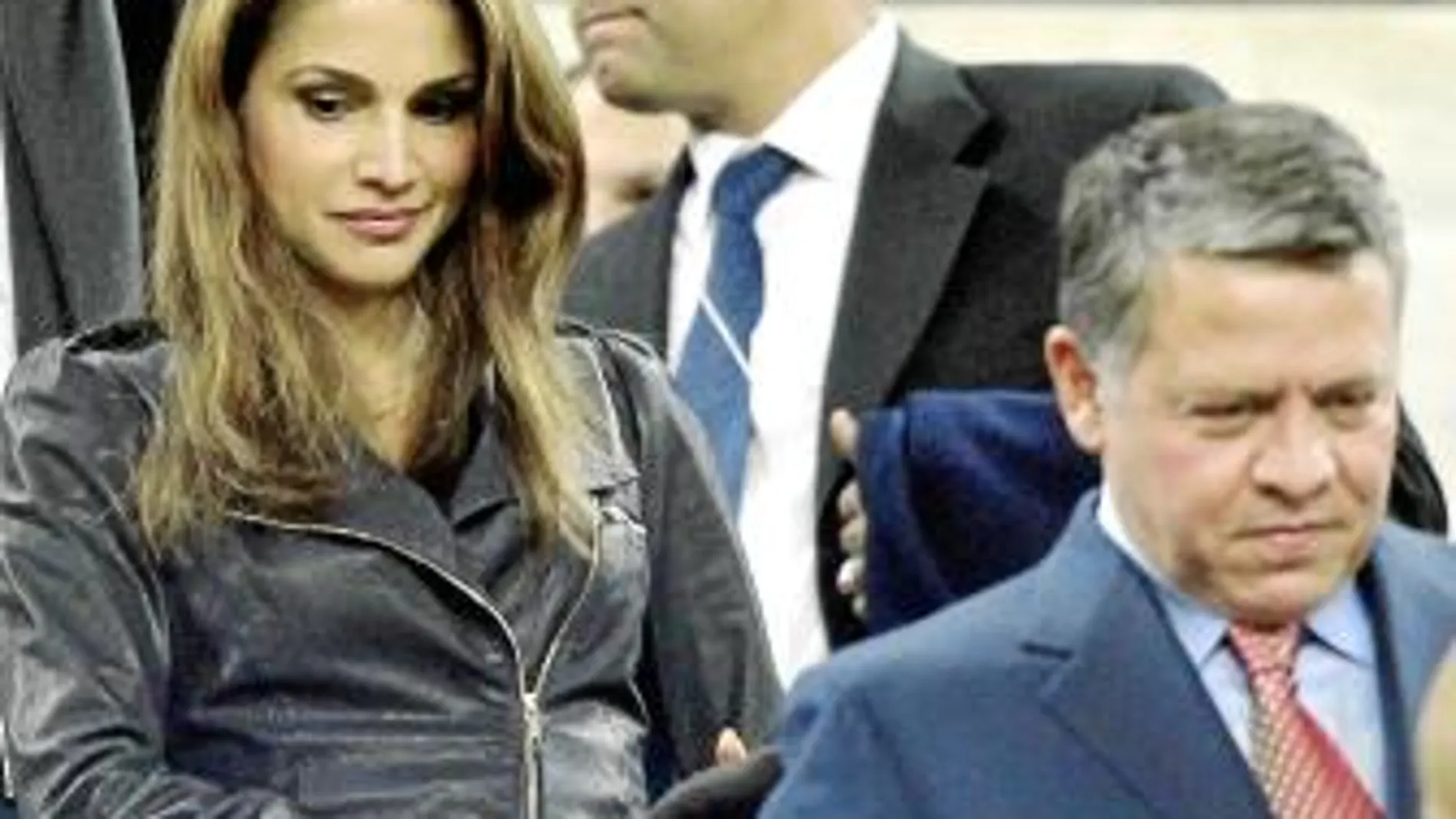Los reyes de Jordania, Abdalá y Rania, presenciaron el gran partido en el palco del Camp Nou