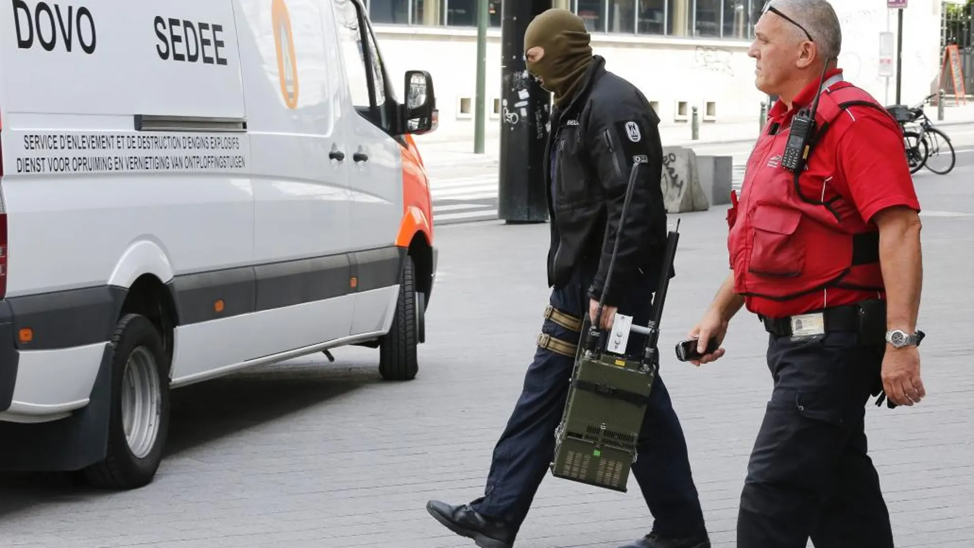 Imagen de la operación antiterrorista en Bélgica de la pasada semana.
