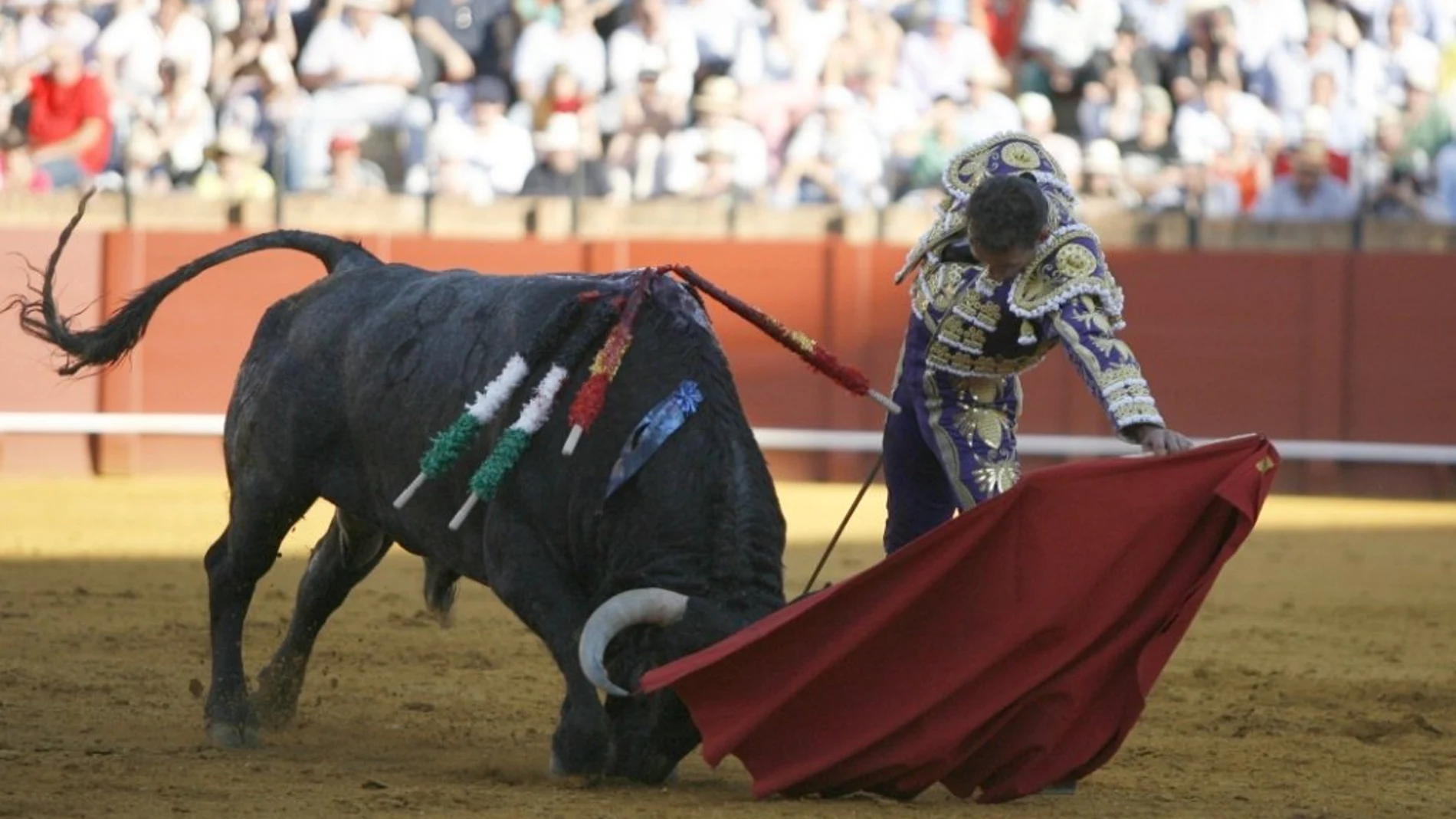 Antonio Ferrera, en imagen de archivo, durante una actuación en la Maestranza de Sevilla