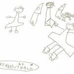 Dibujos de la exposición y el documental de Marta Hierro y Alberto Jarabo «Los monstruos de mi casa», cedidos por el IMAS y por el psicólogo forense Javier Torres