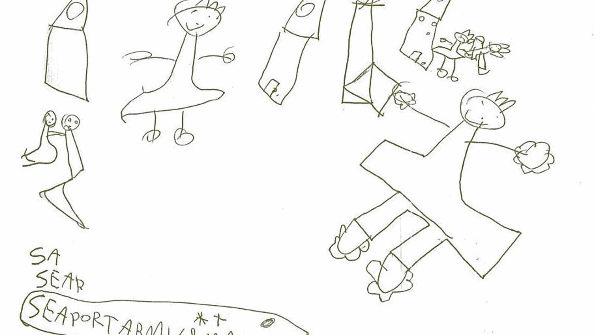 Dibujos de la exposición y el documental de Marta Hierro y Alberto Jarabo «Los monstruos de mi casa», cedidos por el IMAS y por el psicólogo forense Javier Torres