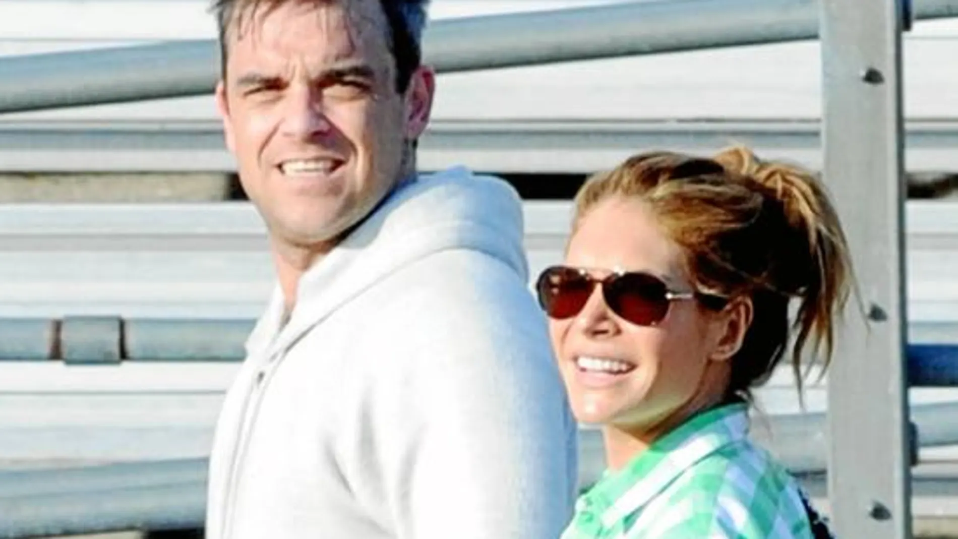 Robbie Williams y Ayda Field, en una imagen reciente tomada en Los Ángeles