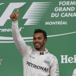 Lewis Hamilton celebra su victoria en el Gran Premio de Canadá, en Montreal.