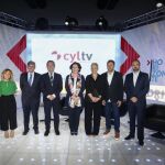 El director de RTVCyL, Eduardo Álvarez, junto con los participantes en el foro Proyecto Horizonte