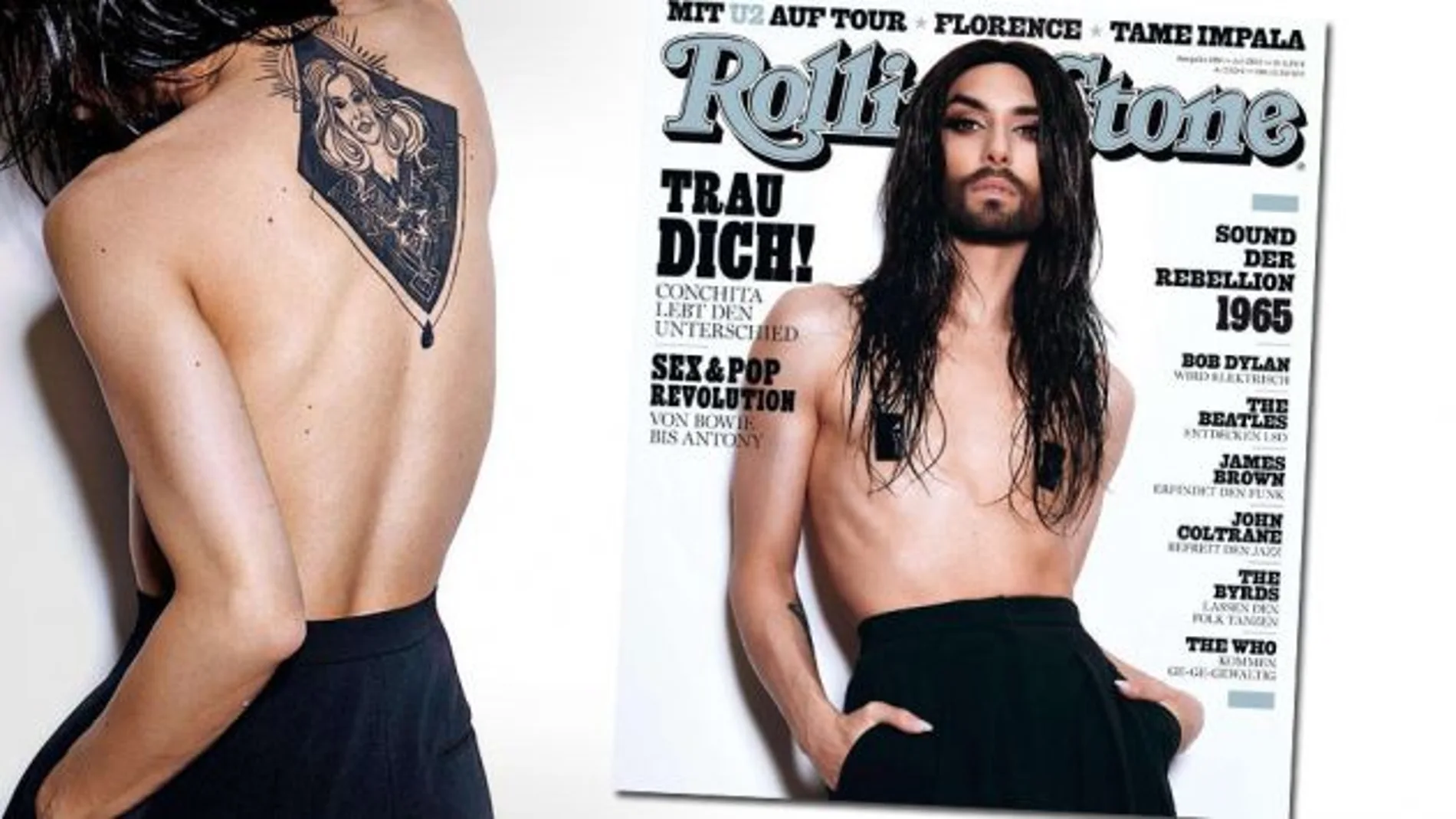 Conchita Wurst posa en topless para la revista Rolling Stone