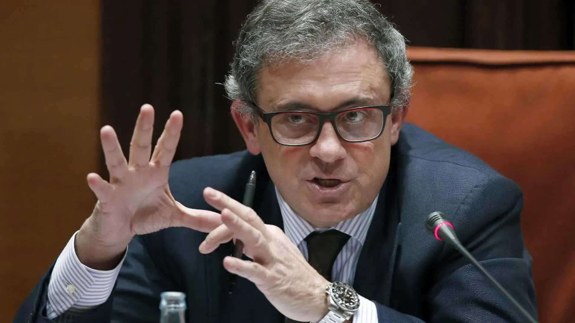 Jordi Pujol Ferrusola, hijo mayor del expresidente de la Generalitat Jordi Pujol, durante su comparecencia ante la comisión de investigación del Parlament.